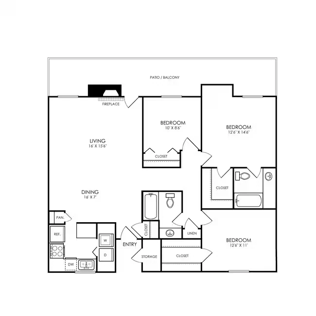 C1 Renovated 2212 floor plan